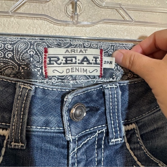 ARIAT MID RISE BOOT CUT REAL RIDING JEANS - Picture 3 of 6